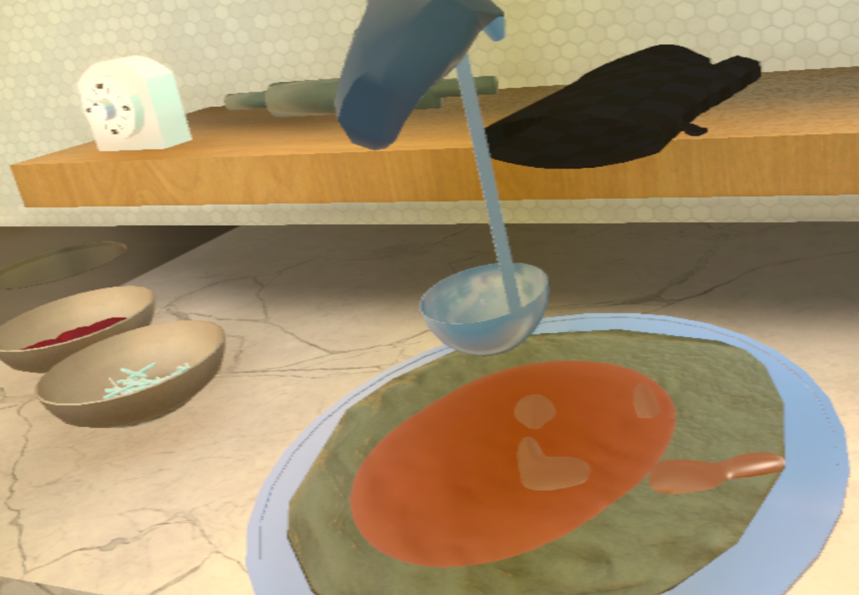 VR Pizza Making Simulator: Sauce on Dough